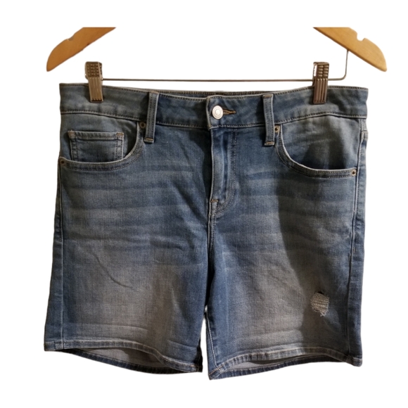 Lucky Brand Women's 29 The Roll Up Jean Shorts Blue NEW - Picture 1 of 8